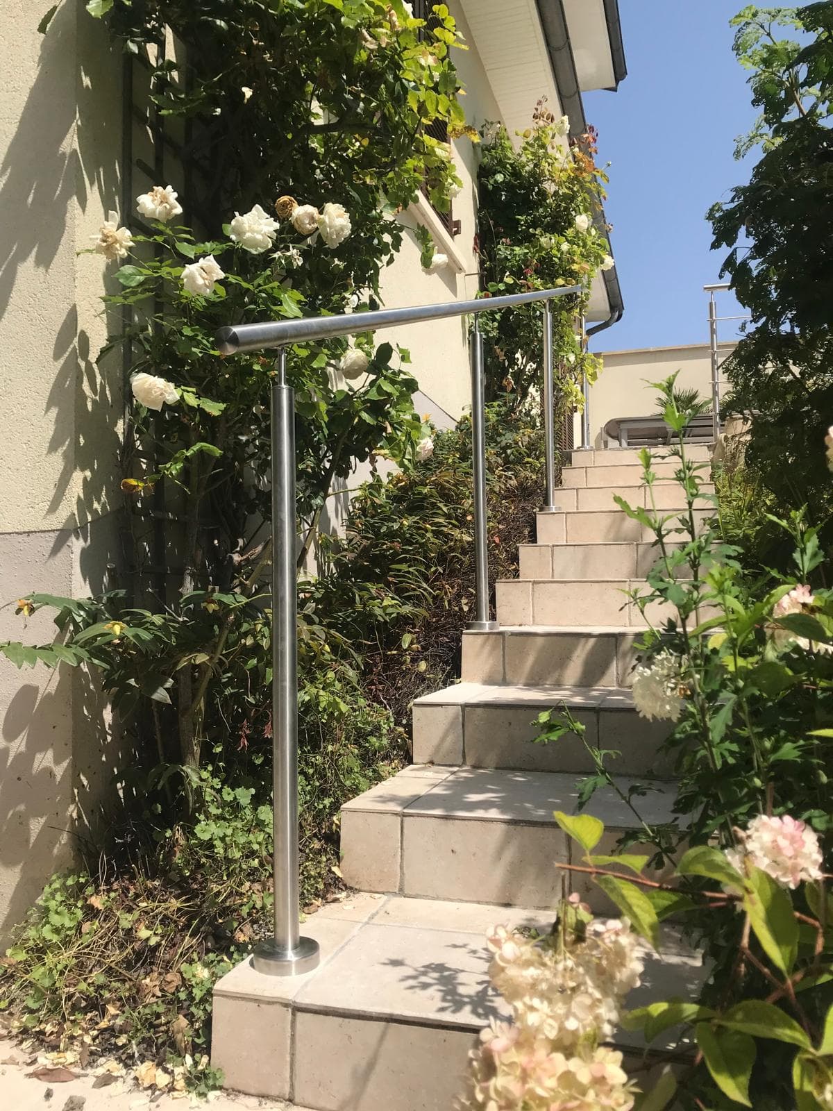 Garde-corps inox sur mesure - Terrasse et escalier extérieur